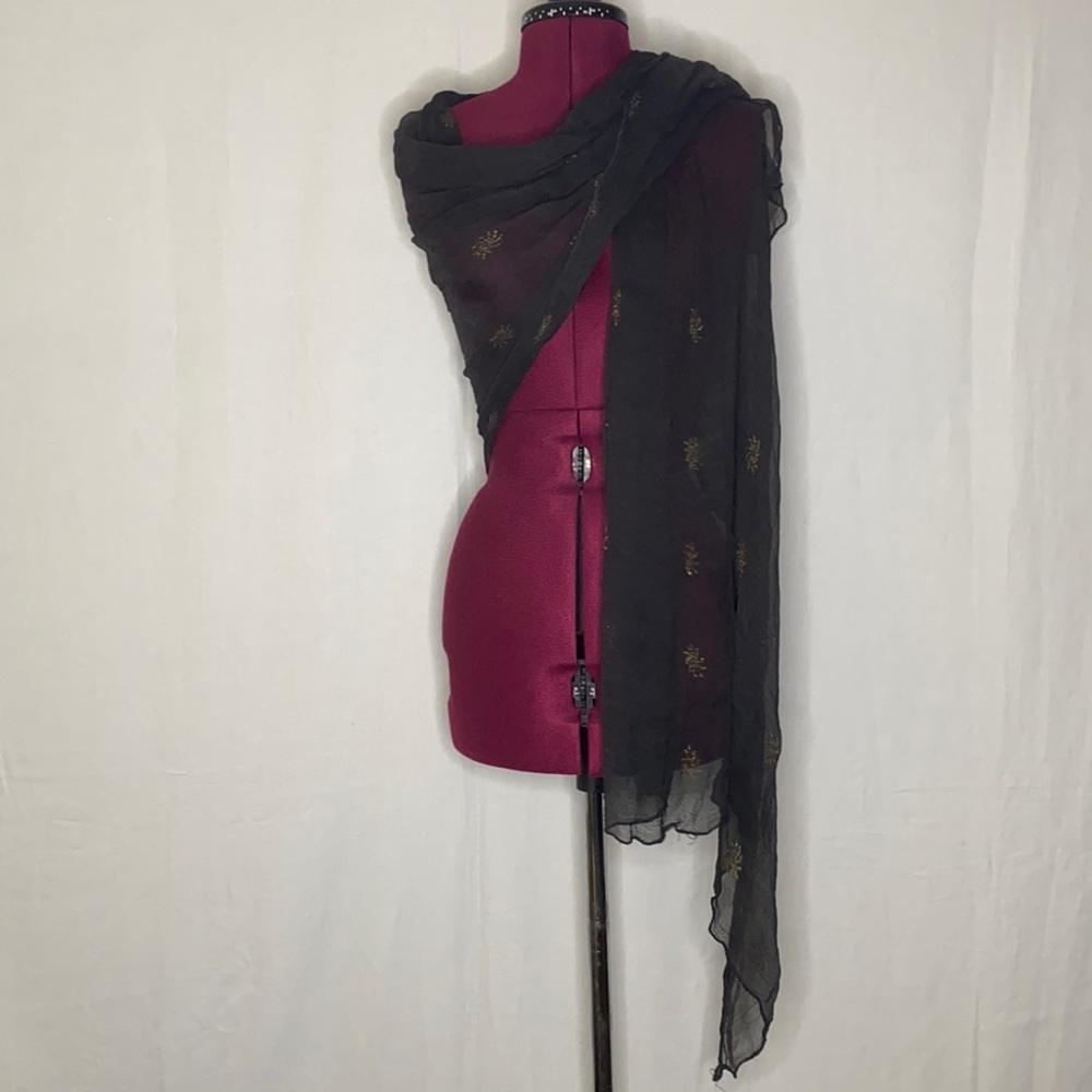 Beautiful Scarf with Gold Accents